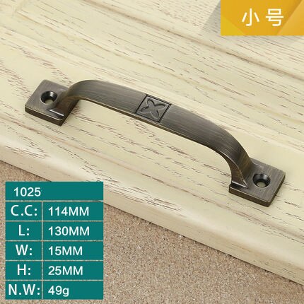 Antique Bronze Bronze Wall Mounted Handle European Invisible Wooden Door Handle Wardrobe Drawer Cabinet Door Handle: 1015-114