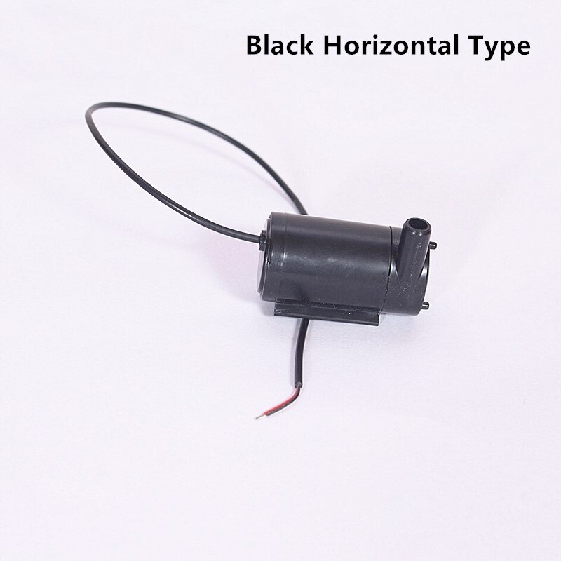 1Pc Low Noise Borstelloze Amfibische Micropump 3/4.5V 80-100L/H Micro Dompelpomp Vier Soorten Motor Waterpomp: 1PC Black Horizontal