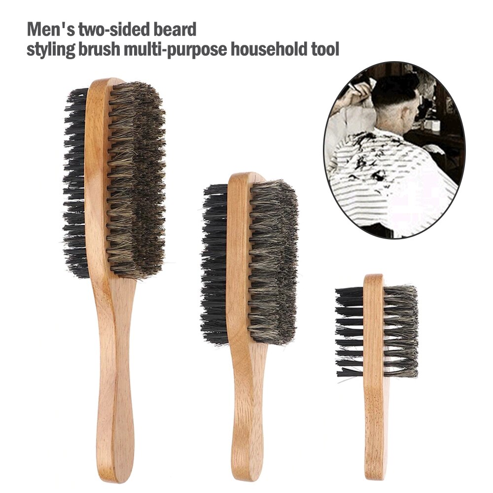 Natural Boar Bristle Hairbrush Massage Comb Anti-static Hair Scalp Paddle Brush Beech Wooden Handle Hair Brush Styling Tool
