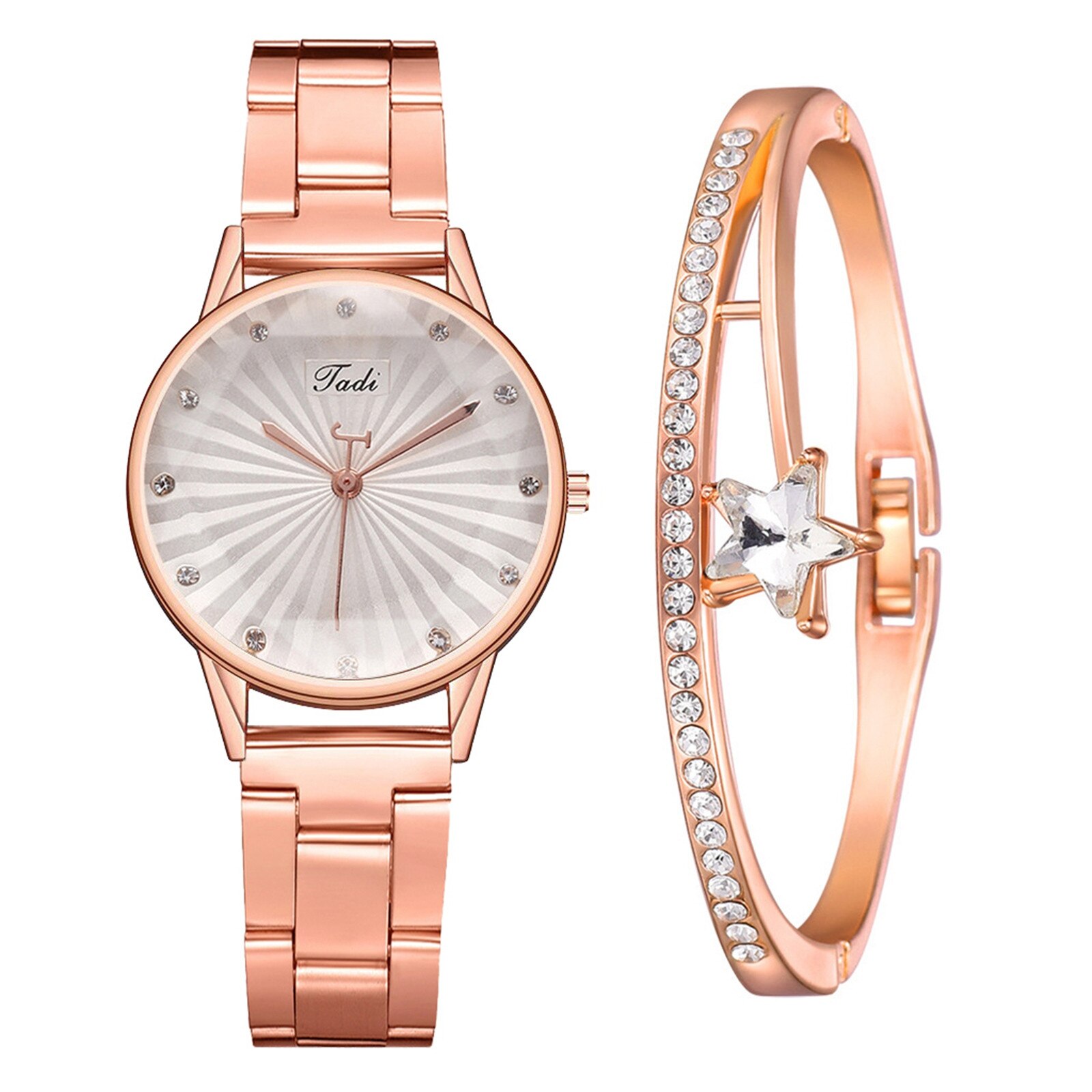 Mode Dames Stalen Band Armband Horloge Set Elegante Geometrische Armband Horloges Vrouwen Часы Женские: G