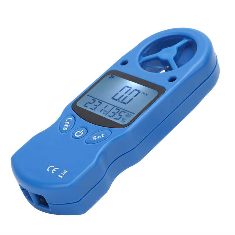 Windsnelheid Meting Gereedschap Stroboscoop Mini Handheld Digitale Anemometer Wind Meter 0 ~ 30 M/s Temperatuur Gauge Tester