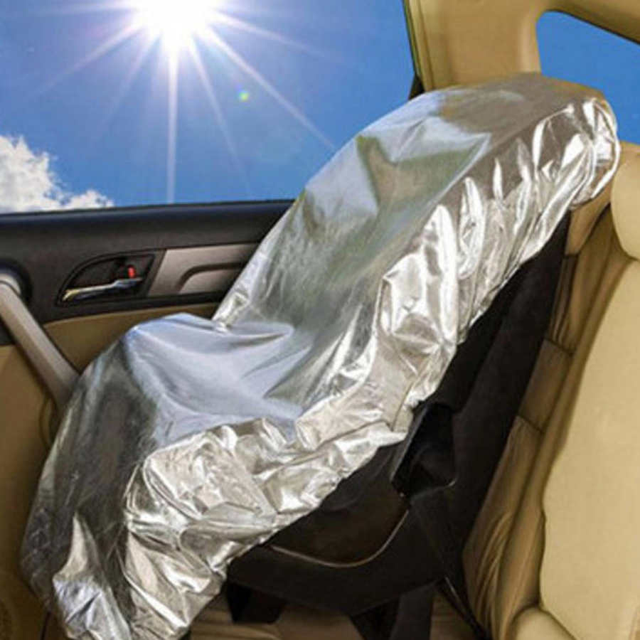 Børn bilsæde solskærmsdæksel barn varmeisolering uv blok bil sæder dække til børn