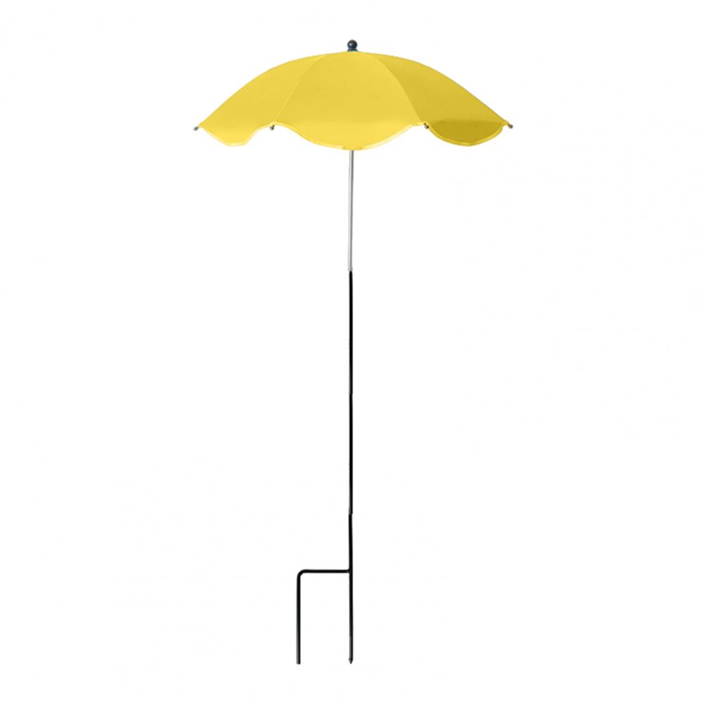 Højdejusterbar planteparasol med pæl, haveskygge, beskytter planter mod solen til potteplanter, blomsterbede til udendørs planter: Grå