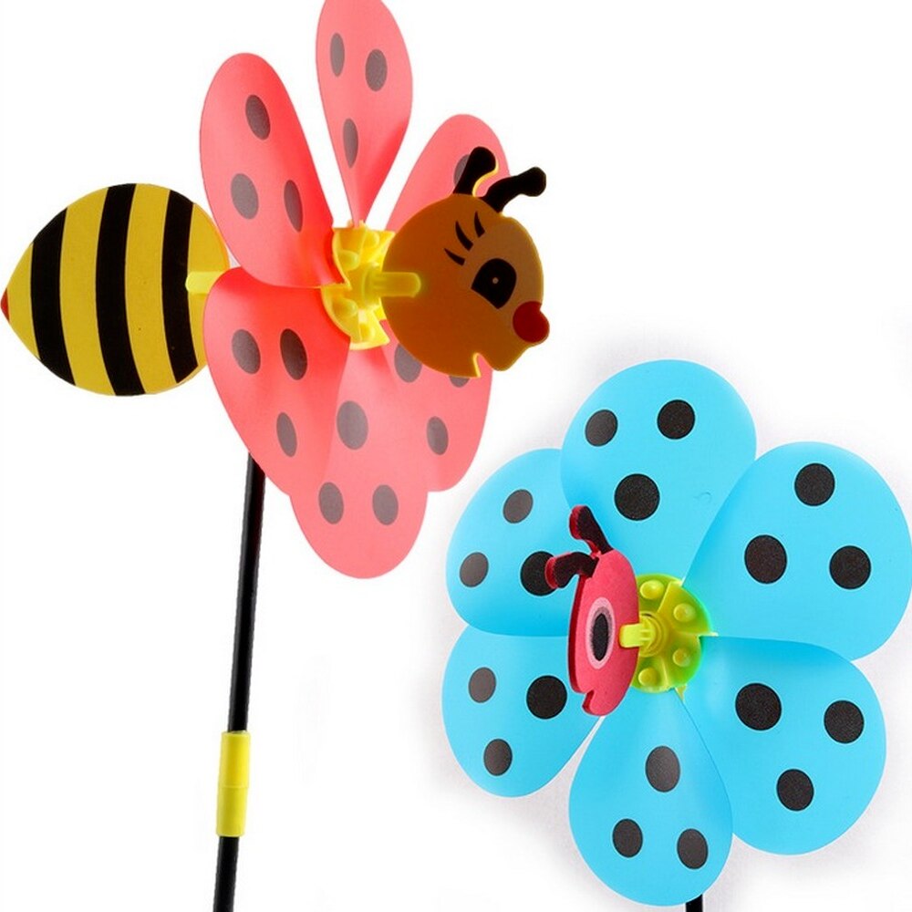 1Pc Kleurrijke 3D Leuke Handgemaakte Baby Insect Decoratie Wind Spinner Windmolen Speelgoed Voor Tuin Yard Outdoor Klassieke Speelgoed Kids