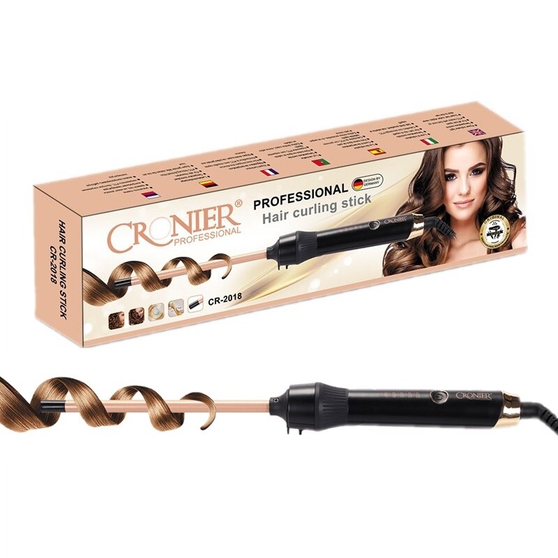 Pinzas rizadoras de pelo profesionales, varita rizadora de cabello, herramienta de peinado corrugado, 450-220 V, Max 240 ℉