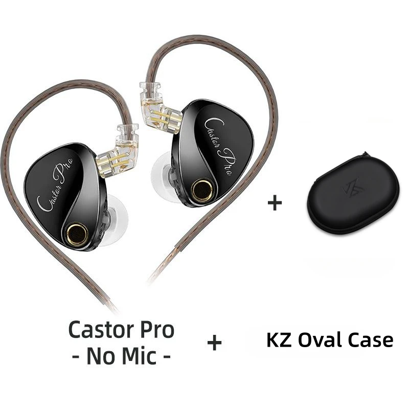 KZ Castor PRO Bekabelde oortelefoon Dynamische stuurprogramma's Hoogwaardige afstembare oortelefoon Hfi-geluidskwaliteit Bass-headsets IEM Gaming-headset: Marineblauw