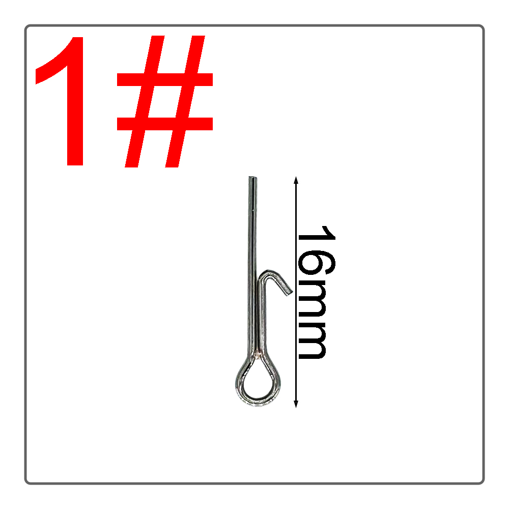50 Uds. De cebo de pesca Stinger Spike, gancho, alfileres de conexión, aguja de bloqueo fijo, herramientas de accesorios de pesca con señuelo suave: Blanco