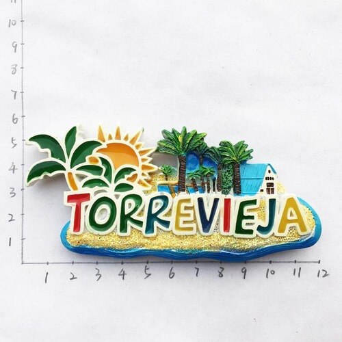 Fridge Magnets Souvenirs Benidorm Torrevieja Spain Magnetic Sticker Refrigerator Paste Home Decor 3D Resin Craft Idea: Torrevieja 4
