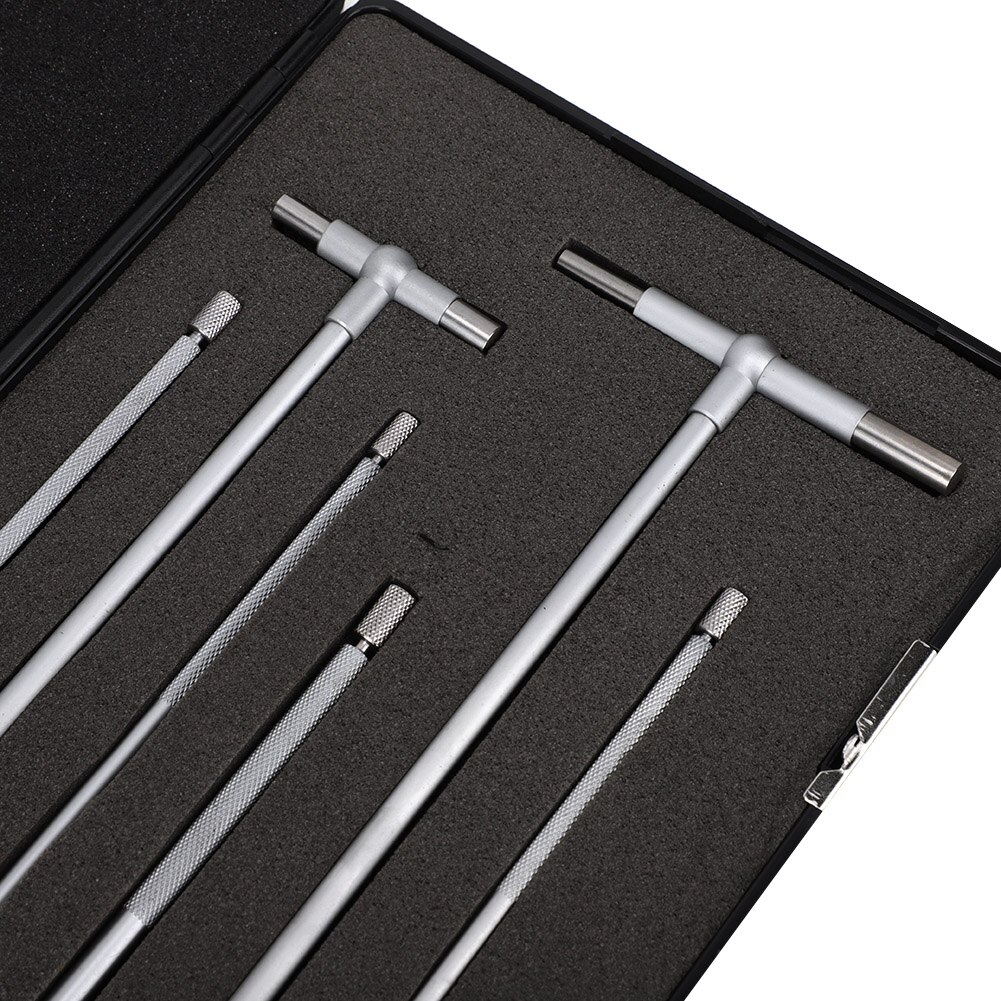 6Pcs T-Bore Hole Gauge Self Centering Telescoping Gauge Set with Extended Handle Tool for Inner Diameter Measurement 8-150mm