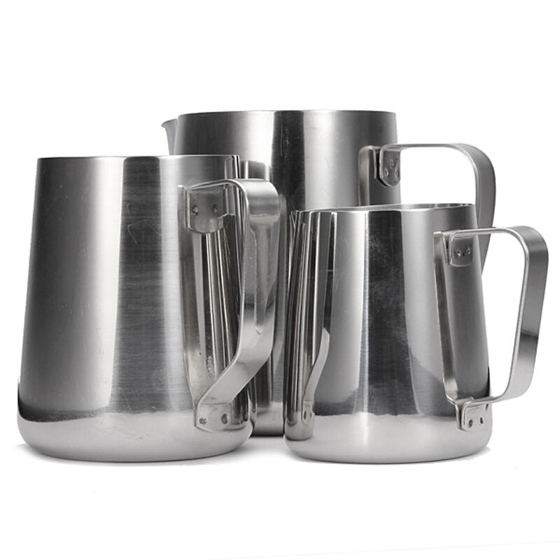150/350/600/1000ml upea keittiö ruostumattomasta teräksestä valmistetusta maidon vaahdotusastiasta espressokahvikannu barista käsityökahvikannu