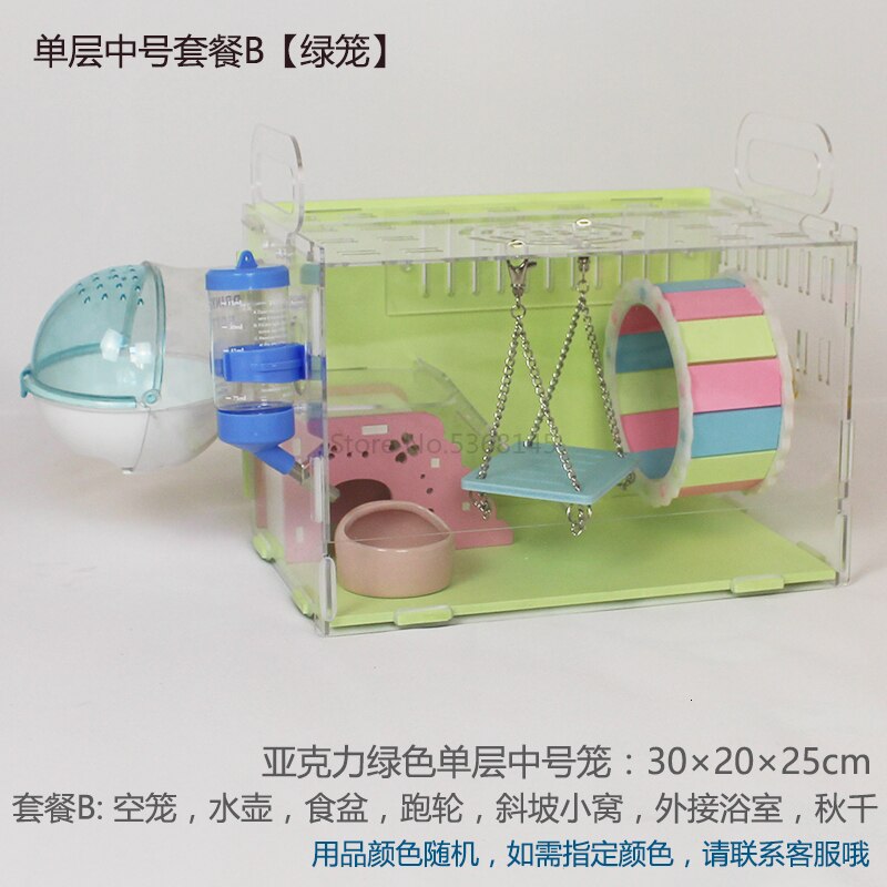 View of Hamster Cage Double Layer Villa Oversized Color Ha... – Grandado