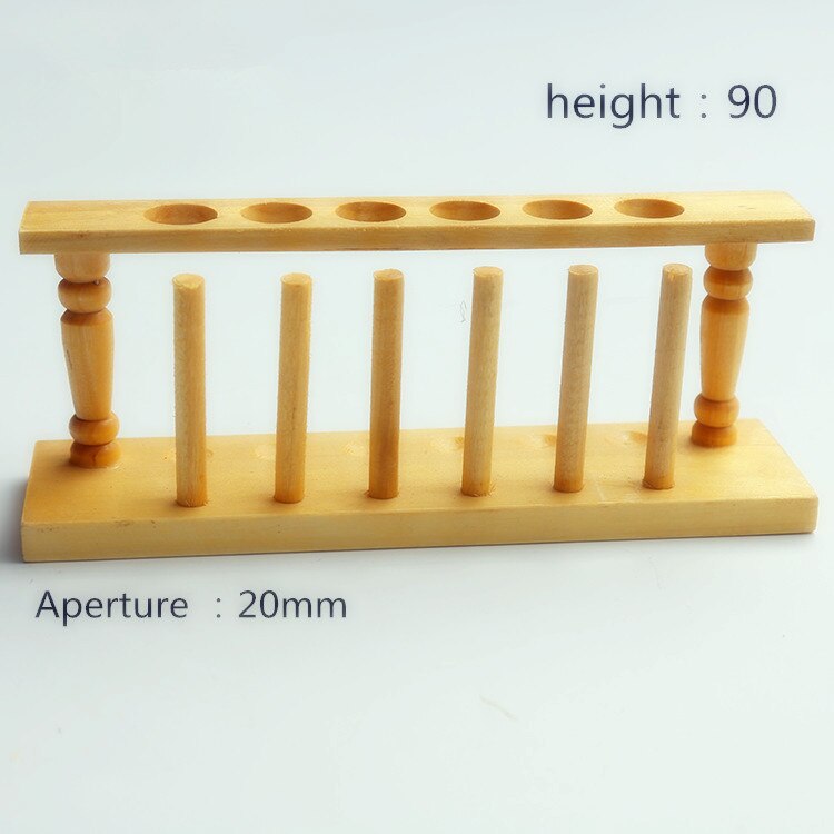 1pcs Test Tube Rack Wooden Laboratory Test tube Stand Shelf Lab School Supplies 6 holes