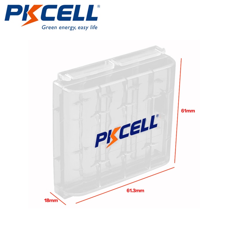 5Pcs PKCELL AA AAA Battery Box Cassa del Supporto di Plastica Scatola di Immagazzinaggio Della Copertura Della Cassa Bianca Del Supporto Scatola di Immagazzinaggio Della Batteria