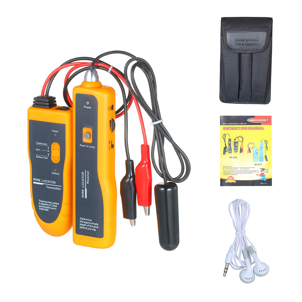 Underground Wire Locator NF-816 Underground Cable Detection Instrument Concealed Wiring Line Finder Wire Locator Cable Tester