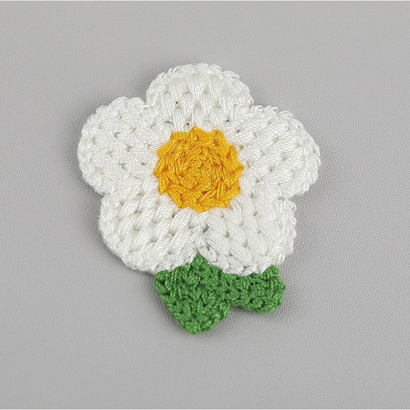 10 Stuks Bloem Gebreide Patches Geborduurde Stof Gordijnen Dekbedovertrekken Decoratieve Stickers Kleding Accessoires: Transparant