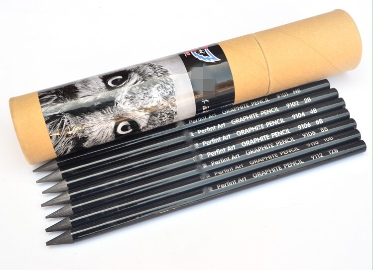 7 PCS WOODLESS GRAPHITE PENCIL 12B 10B 8B 6B 4B 2B HB SKETCH