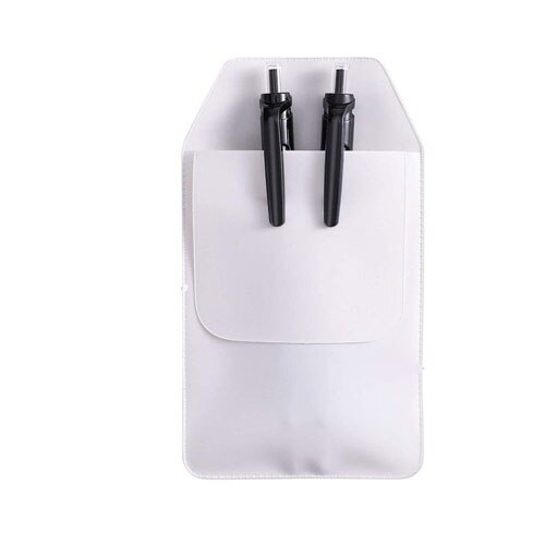 Xrhyy 12 stk vælg skjortelomme pvc heavy duty pen pointer kort note badge beskytter hold til skole hospital kontorartikler: Hvid