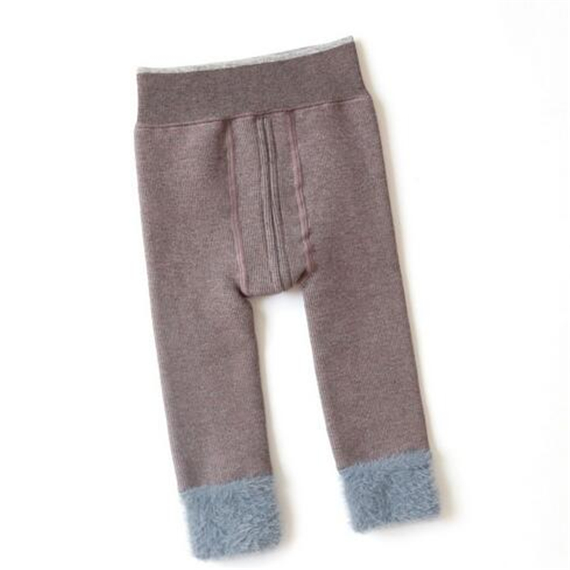 Mallas de algodón para niños pequeños, pantalones de invierno de 0 a 4T para bebés, calzas cálidas gruesas a la para niños y niñas, Leggings informales novedosos: 4Coffee / 6-24M