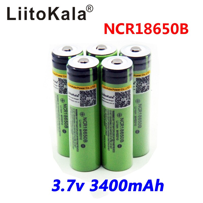 NEUER LiitoKala 18650 3400 mAh Original-Akku 3,7 V Li-Ion wiederaufladbar NCR18650B 18650 3400