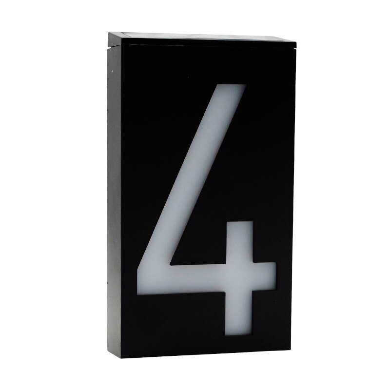 Lampe de porte murale solaire | Étanche, numéro maison, Plaque d'adresse pour porte d'hôtel, boîte aux lettres, Plaque numérique, lampe de porte murale: 4