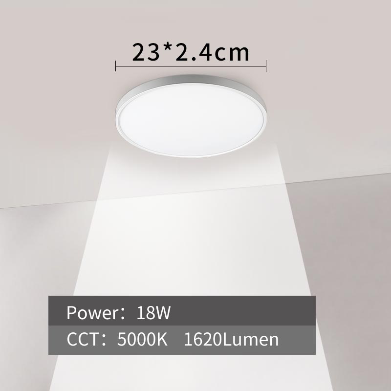 Moderne ledet taklampe 12w 18w 24w 32w 220v 5000k kjøkken soverom dårlig lamper ultratynn taklampe: 18w-5000k