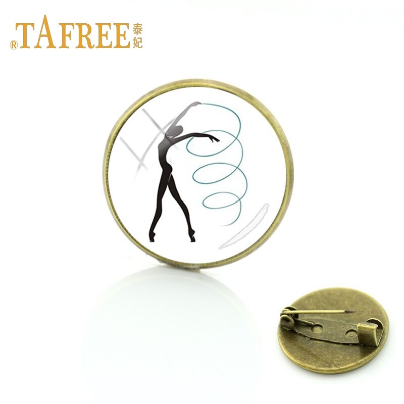 TAFREE Gymnastiek beweegt Glas cabochon dome art foto Broche sport liefhebbers gedenkteken broche kleding accessoires sieraden GY172: GY181