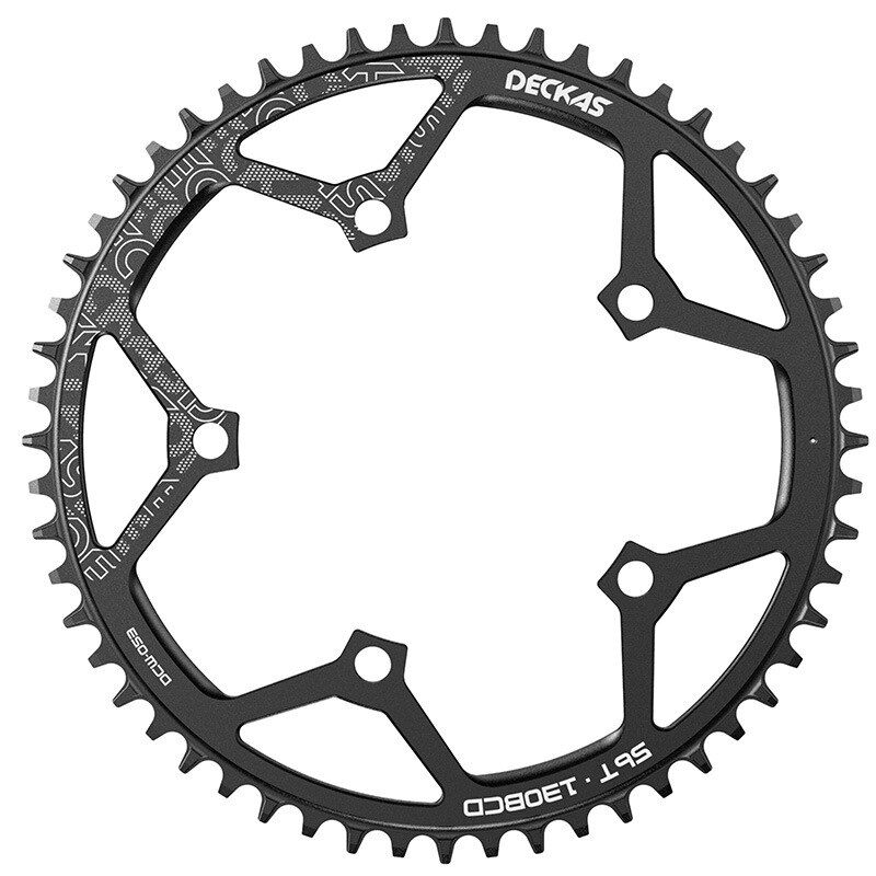 Deckas-platos y bielas redondos para bicicleta de montaña, plato para bielas, 130BCD, 50T/52T/54T/56T/58T, 130mm