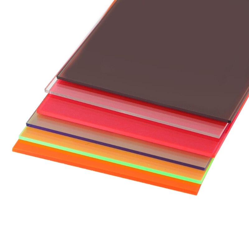 1pc bord flerfarvet akrylplader organisk glas gør-det-selv-model fremstillingstavle 10 x 20cm