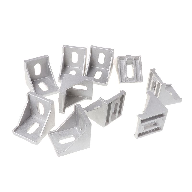 10pcs 4040 Fasten Fitting Angle 40x40 L Connector Aluminum Corner Bracket Joint Brace