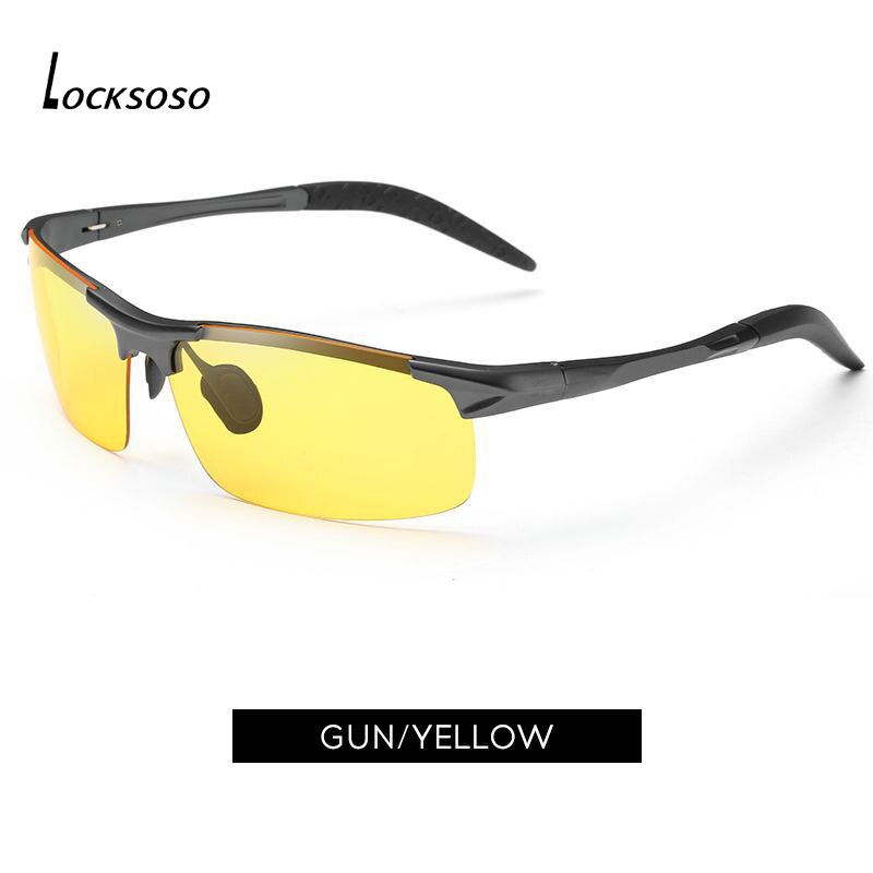 Locksoso nattesynsbriller antirefleks polarisator bilførere nattesynsbriller polariserede kørebriller gule solbriller