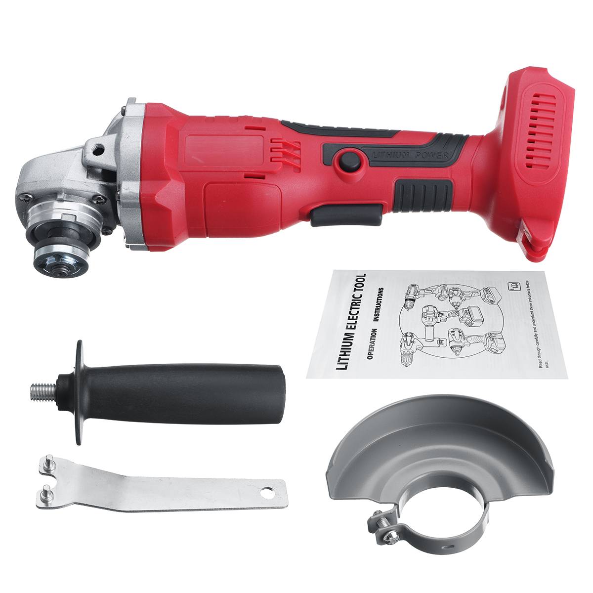 Accu-haakse slijper voor Dewalt 18V 20V batterij, 125mm Power Grinder