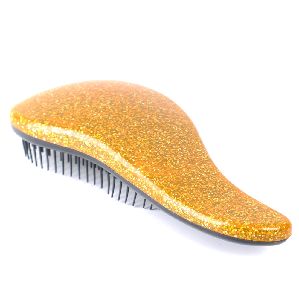 ISKYBOB poignée magique Portable démêlant noeud brosse à cheveux gratuite peigne douche Salon de coiffure outil dompteur accessoires de voyage: gold