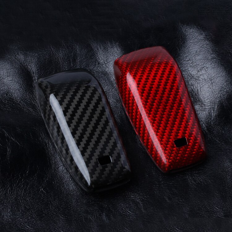 T-CARBON Black Red Real Carbon Fiber Remote Key Fob Case Shell Cover For Mercedes Benz E Class W213 E200 E250 E300 E400 E43 E63