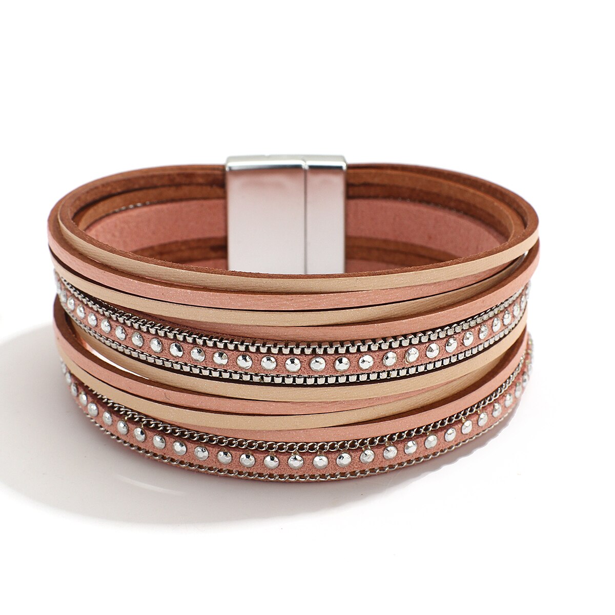 Pulsera De Acero Inoxidable Con Cierre Magnético Para Hombre, Brazalete
