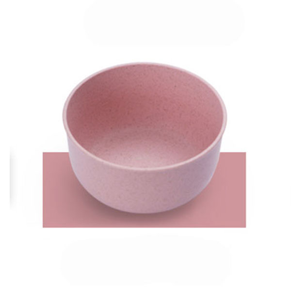 Eco-friendly Wheat Straw Children Rice Noodle Salad Bowl Household Tableware Plate Snacks Dish Eco-friendly Kitchen Tableware: Pink