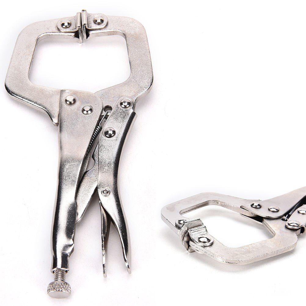 1PCS 6" Metal Welding Pliers Grip Locking Pliers Instruments Vise Grip Pliers Hand Tools C Type Clamp Adjustable Pliers