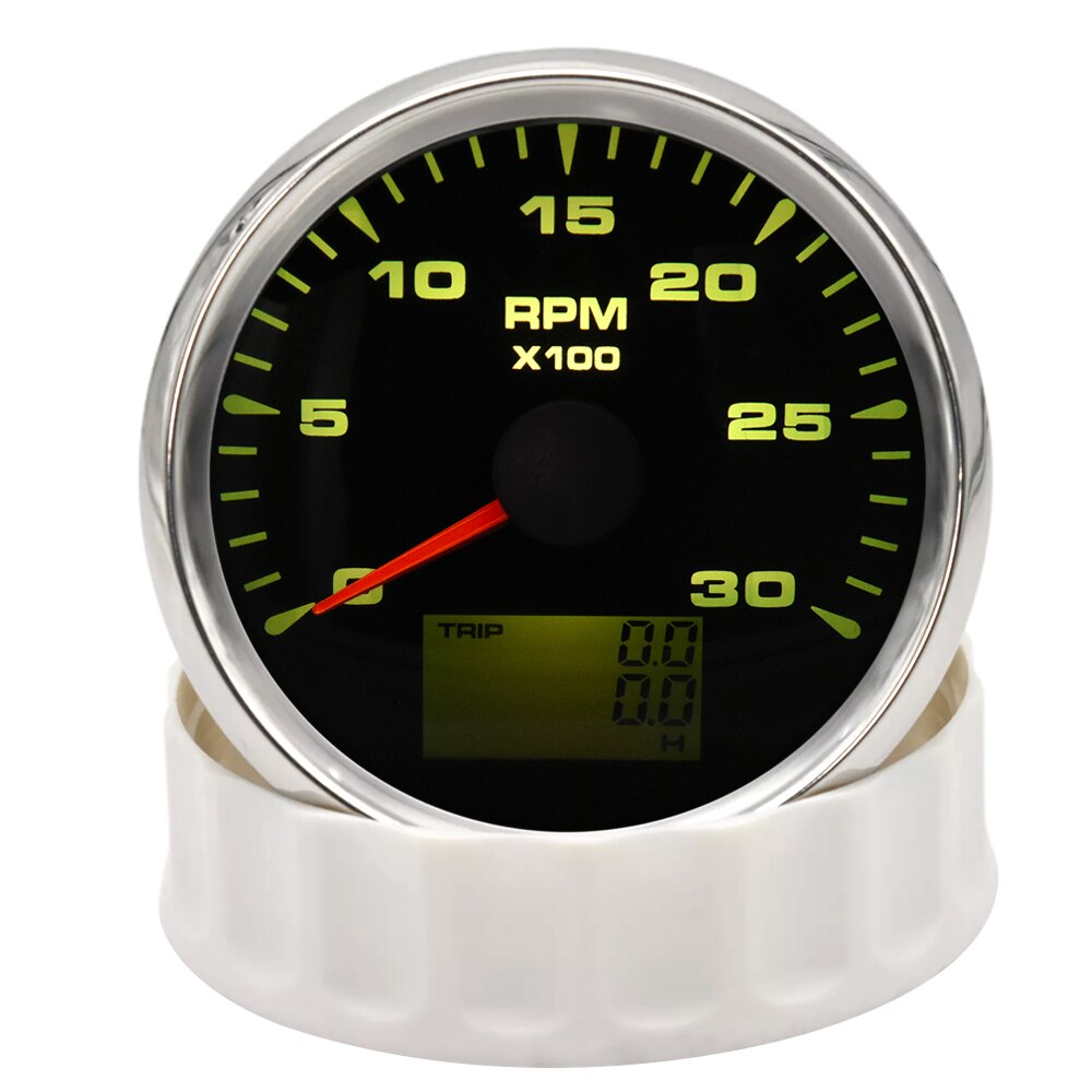 3000,4000,6000,8000Rpm Marine Tacho Meter Met Trip Cog Urenteller Tacho Sensor M16 M18 Waterdichte Auto Boot Toerenteller Gauge 85Mm