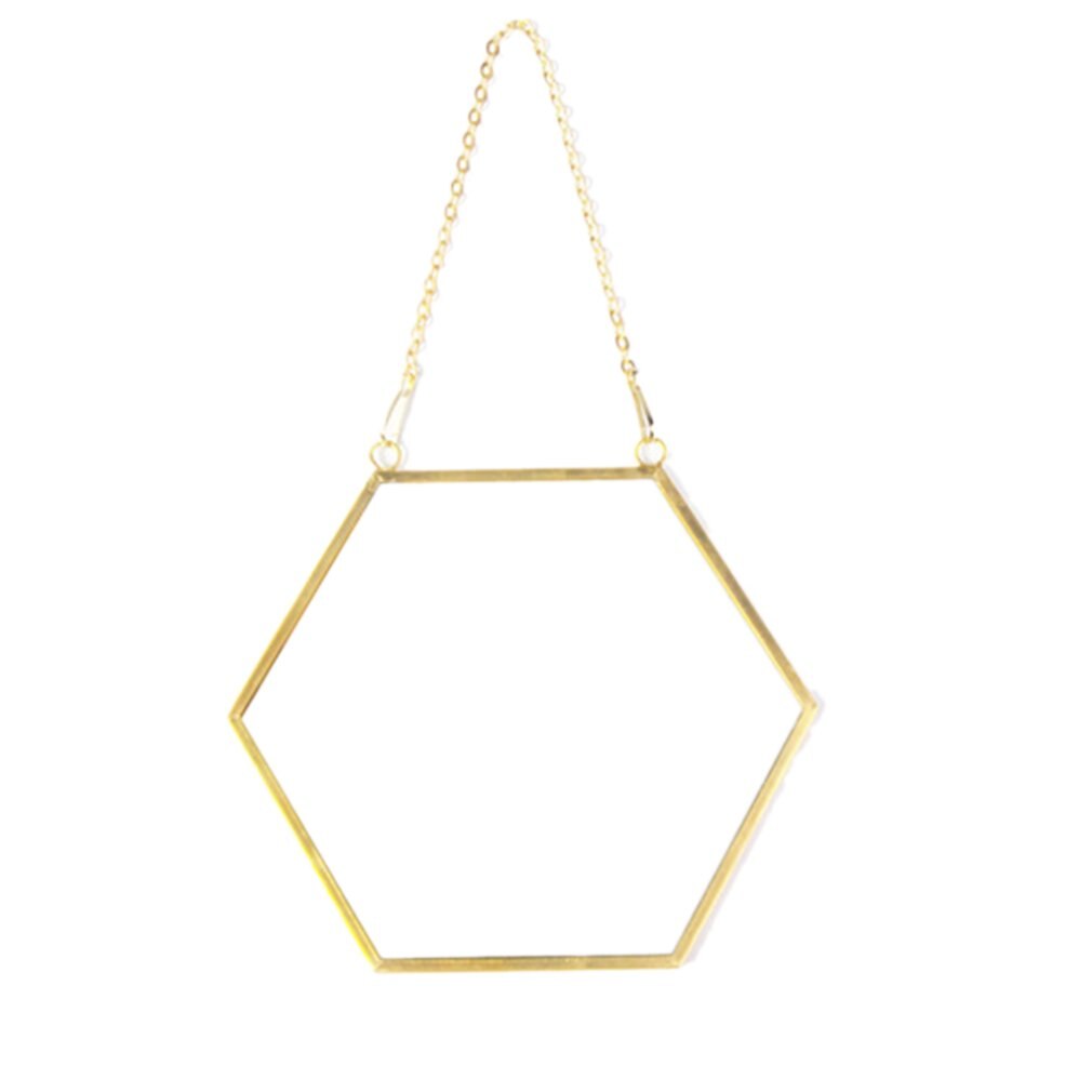 Miroir Hexagonal en laiton doré de forme géométrique, décoration nordique minimaliste pour la maison, miroir de salle de bains, miroir d'entrée, miroir de maquillage