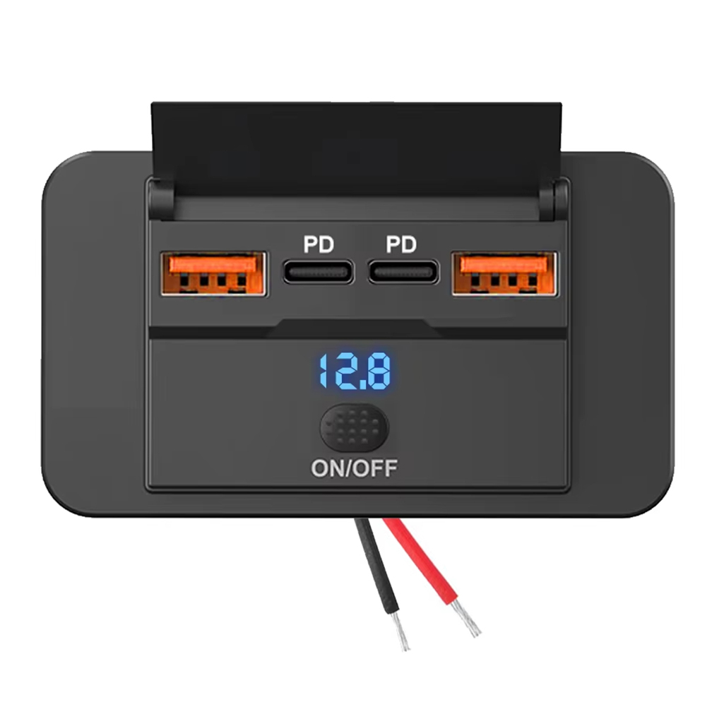 Dual USB Charger 12V Car Charger Socket Adapter With Switch For Campervan Caravan Motorhome ATV Boat RV Parts