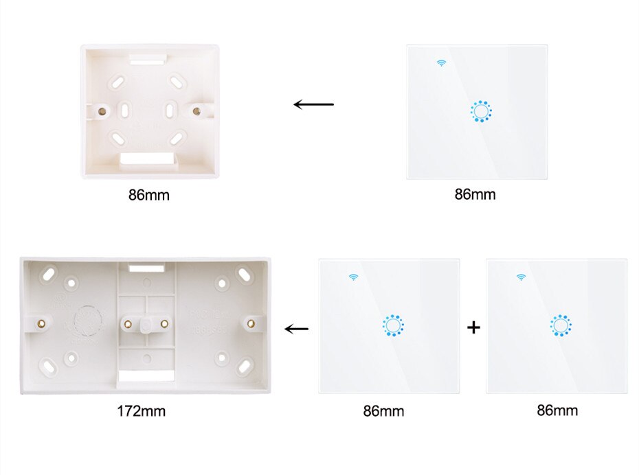 External Atlectric PVC Inflaming Retarding 86 Type General Purpose Ming Box Connection Open Boxes Switch BoxS witch socket Box