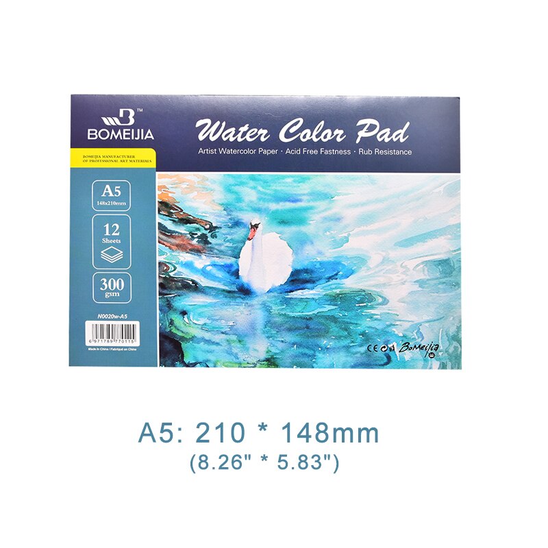 100% Cotton Watercolor Sketchbook 300g/m2 Water Color Drawing Paper Book Student Transfer Paper Papel Para Acuarela Art Supplies: A5