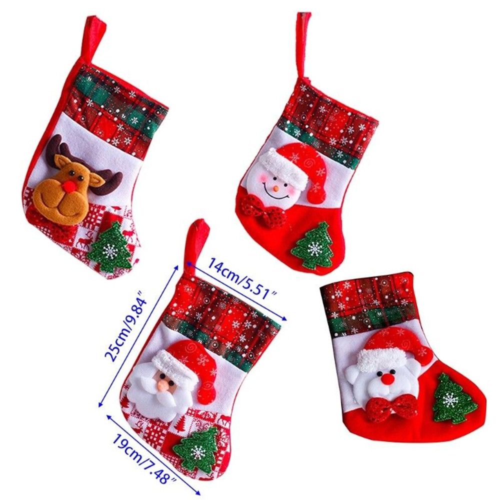 Kerst Santa Sokken Leuke Ornamenten Festival Party Xmas Decor Deur Muur Haard Boom Opknoping Decor Bag gratis leveren