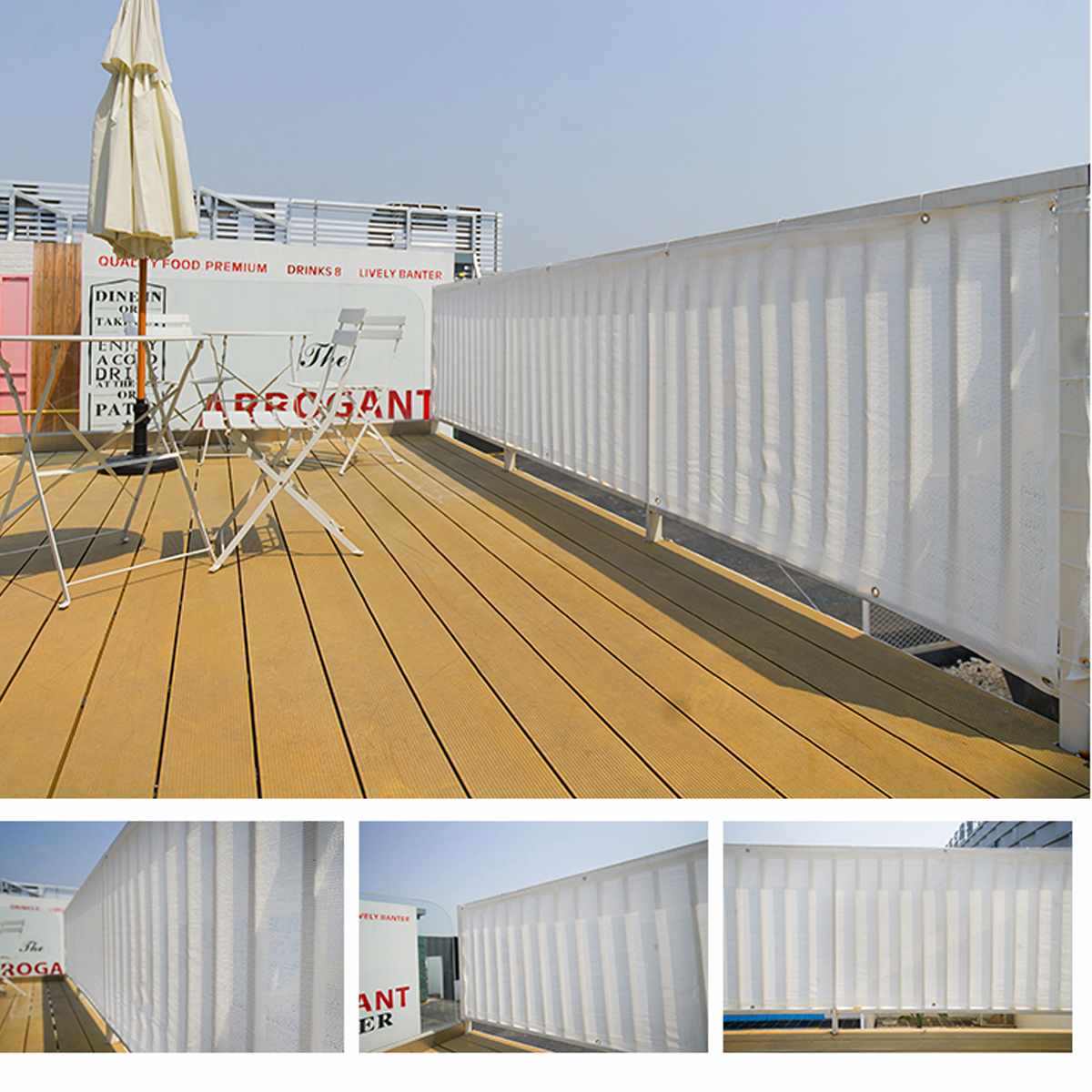 White Waterproof Sun Shelter Sun Protection Shade Sail Awning Camping Shade Cloth Large For Outdoor Canopy Garden Patio Beach