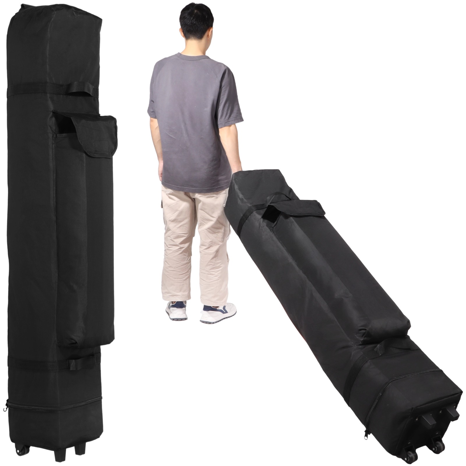 9,4 × 9,4 × 61 cala Uniwersalna torba na rolkę z baldachimem Wodoodporna torba namiotowa z baldachimem 800D Oksford płótno Torba robić przechowywania z baldachimem: Default Title