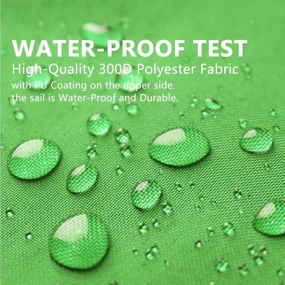 300D Waterproof Sun-Shelter SunShade Sail Outdoor Rectangle Shade Sail Garden Canopy Yard Sail Beach Awning Shade Cloth Green