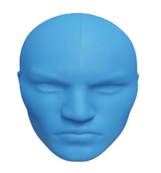 Type de tête de boxe cible de main cible de visage humain cible de tête en forme humaine cible de main en forme de tête de poche cible réelle cible humaine: Blue
