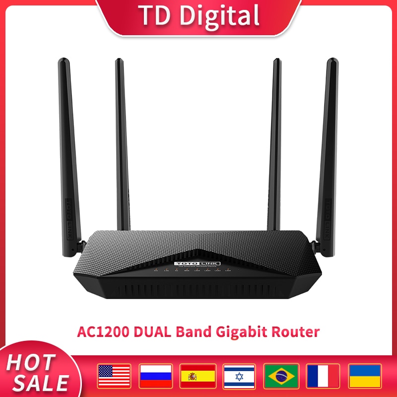 TOTOLINK AC1200 Wireless Wifi Router Support IPV6 Dual Band Wifi Repeater 4*6dBi High Gain Antennas A3002R Roteador Easy Setup