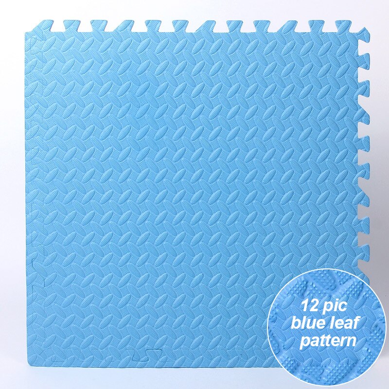 12PCS 30x30cm Yoga Mat EVA Soft Protective Floor Mat Anti-slip Bubble Bowl Foam Training Exercise Workout Fitness Cushion: Blue 12 pic