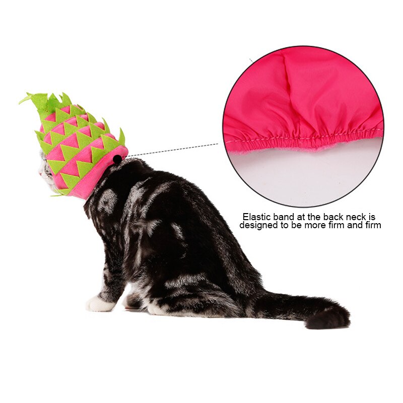 Halloween Pet Dragon Fruit Hat Costume Puppy Dog Cats Party Headwear Accessory Deco For Dogs Cats PR