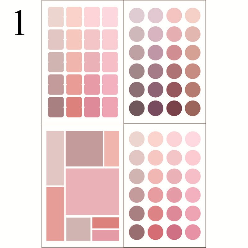 76Pcs Kawaii Dot Decoratie Stickers Leuke Effen Kleur Stickers Papier Sticker Voor Kids Diy Scrapbooking Albums Levert: 1